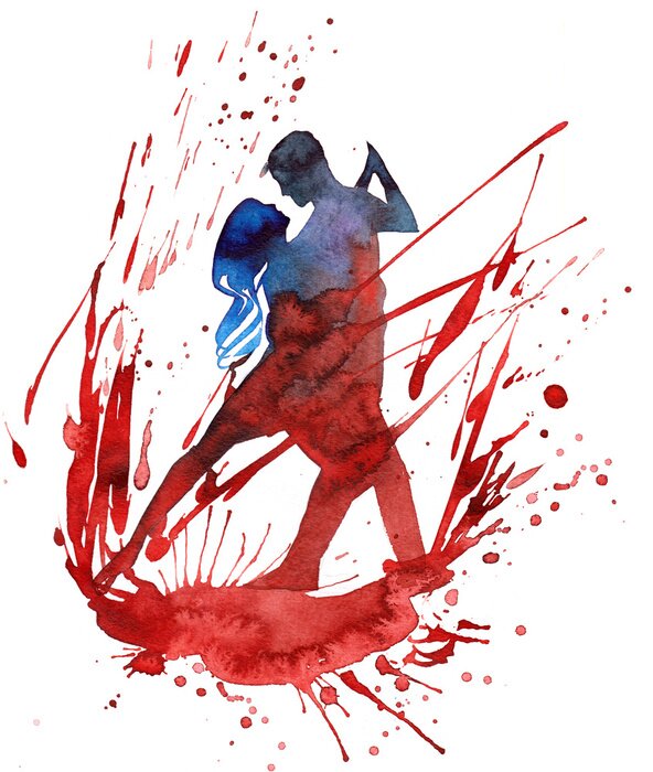 Poster  Tango aquarelle