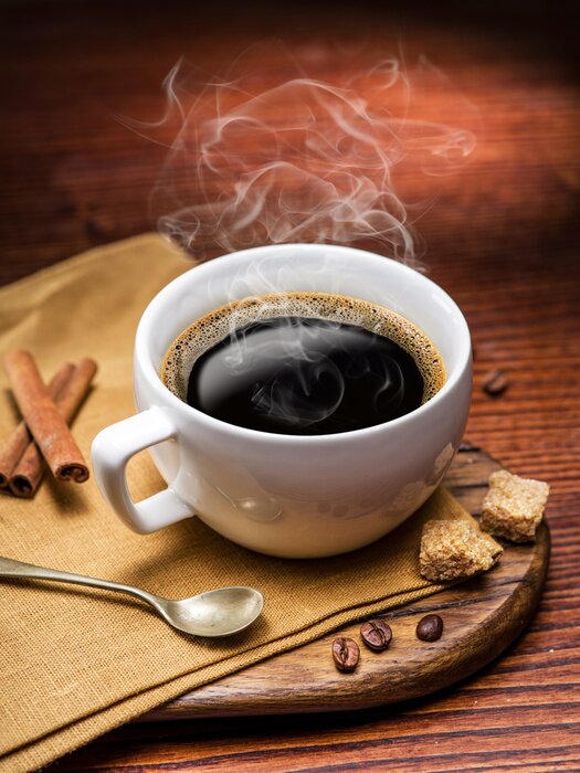 Poster  Tasse, café, canne, sucre, cubes