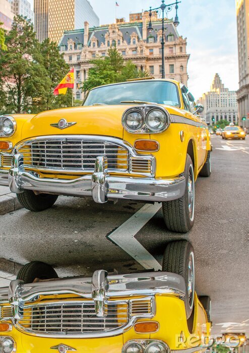 Poster  Taxi jaune dans les rues de New York