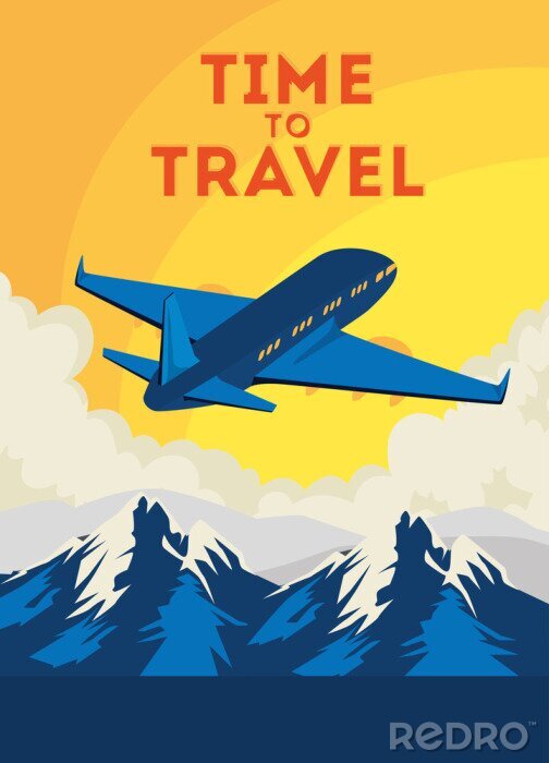 Poster  Temps de voyage en avion