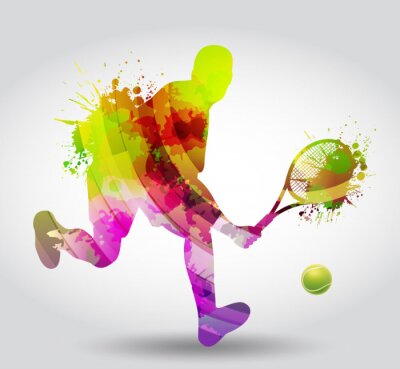 Tennis 3d abstrait