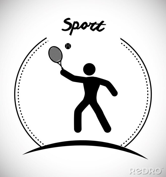 Poster  Tennis et symboles