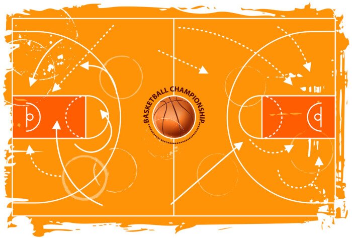 Poster  terrain de jeu de grunge