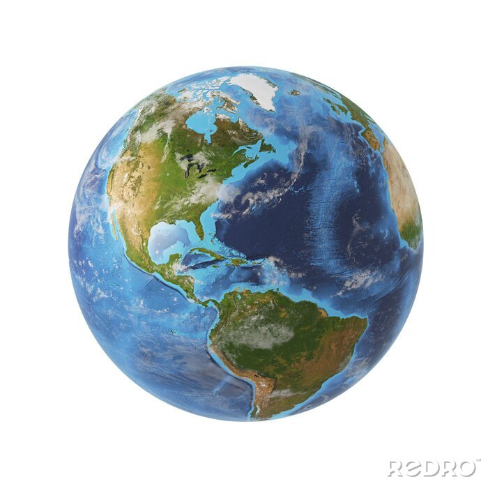 Poster  Terre sur fond blanc