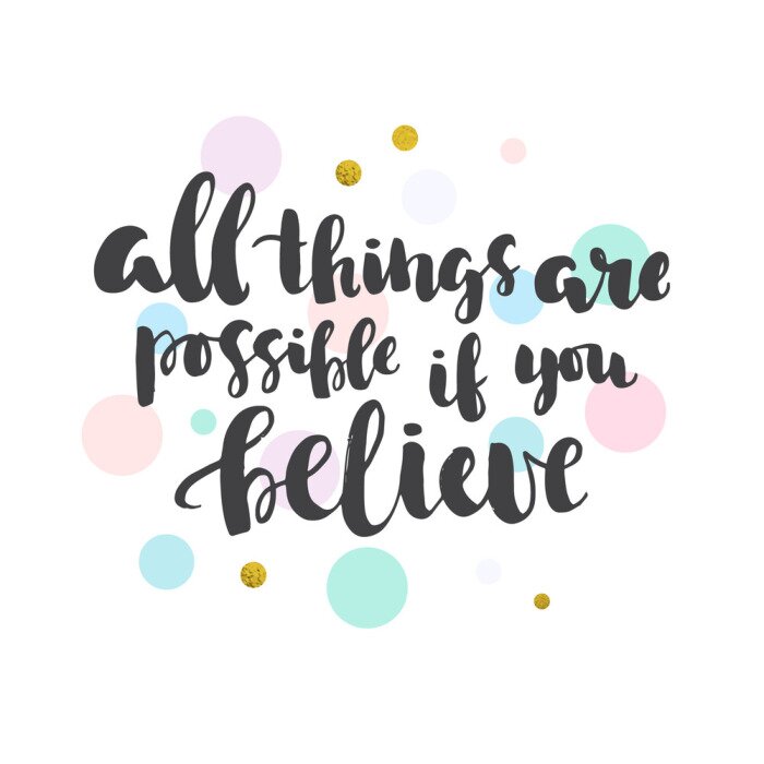 Poster  Texte de motivation sur fond pastel