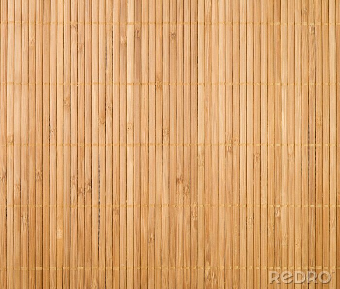 Poster  Texture d'une natte de bambou tressée