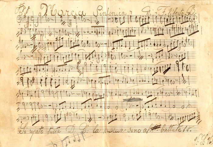 Poster  Texture de feuille de musique antique - fond de Texture de papier Vintage