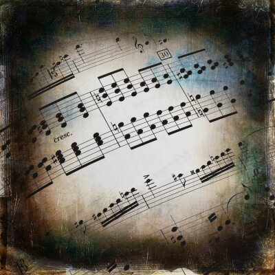 Texture de papier grunge avec musique