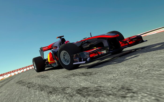 Poster  The image of sports car F1 3D illustration