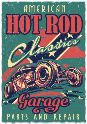 Poster  Thème automobile vintage