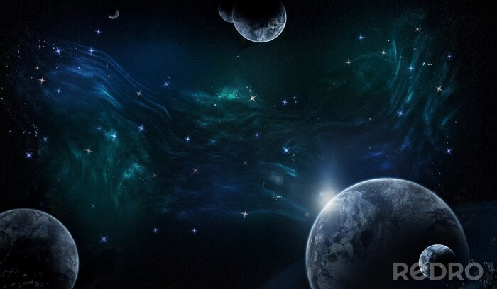 Poster  Thème Cosmos et planètes inconnues dans l'espace