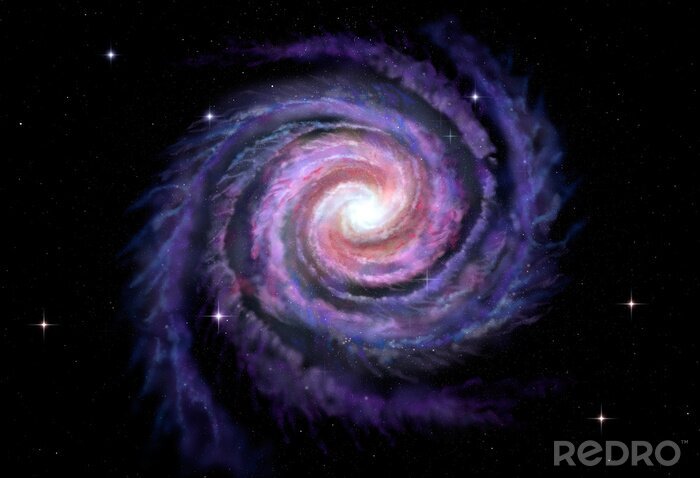 Poster  Thème de l'espace et de la galaxie spirale