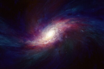 Poster  Thème de l'espace extra-atmosphérique avec des galaxies spirales