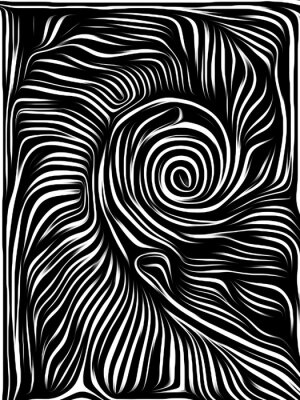 Poster  Thème noir et blanc : abstraction minimaliste