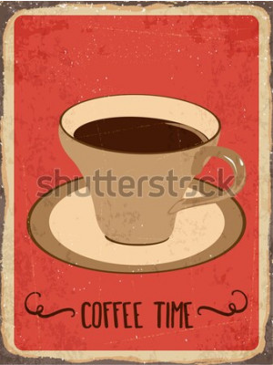 Poster  Thème vintage de café