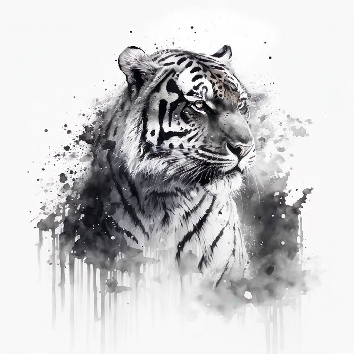 Poster  Tigre gris