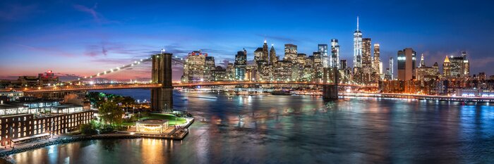 Poster  Toits de la ville de New York et pont de Brooklyn