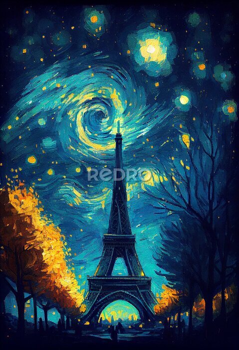 Poster  Tour Eiffel impressionniste