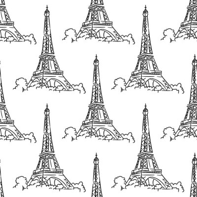 Tour Eiffel motif de fond sans soudure
