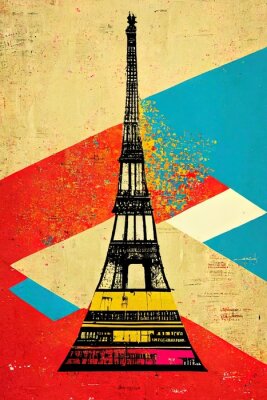 Poster  Tour Eiffel pop art