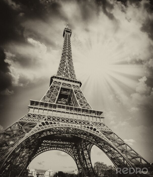 Poster  Tour Eiffel rétro