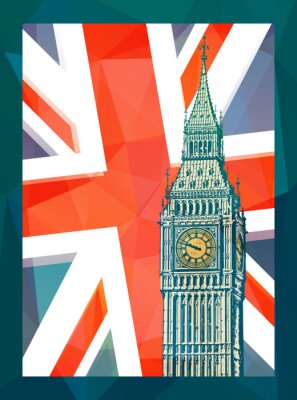 Sticker  Tour Elizabeth - célèbre Landmark de Londres