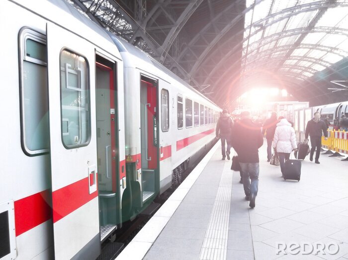 Poster  Train 3D aux rayons de soleil