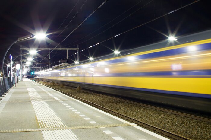 Poster  Train avec le mouvement