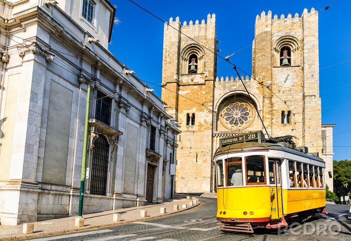 Poster  Tramway jaune de Lisbonne