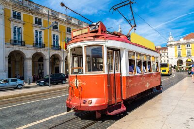 Poster  Tramway rouge de Lisbonne