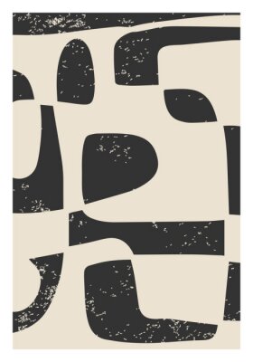 Poster  Trendy abstract aesthetic creative minimalist artistic hand drawn composition