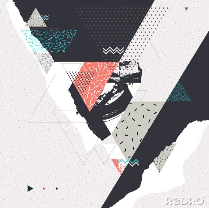 Poster  Triangles abstraits géométriques
