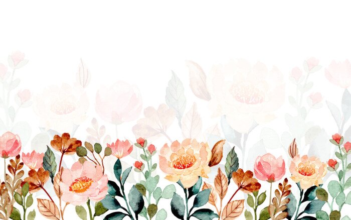 Poster  Tulipes vintage ombrées de pastels