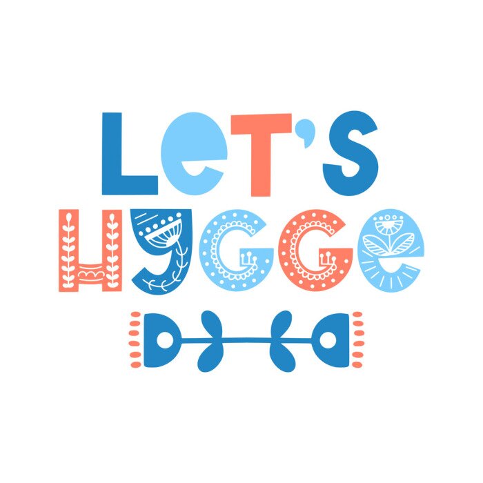 Poster  Typographie hygge confortable