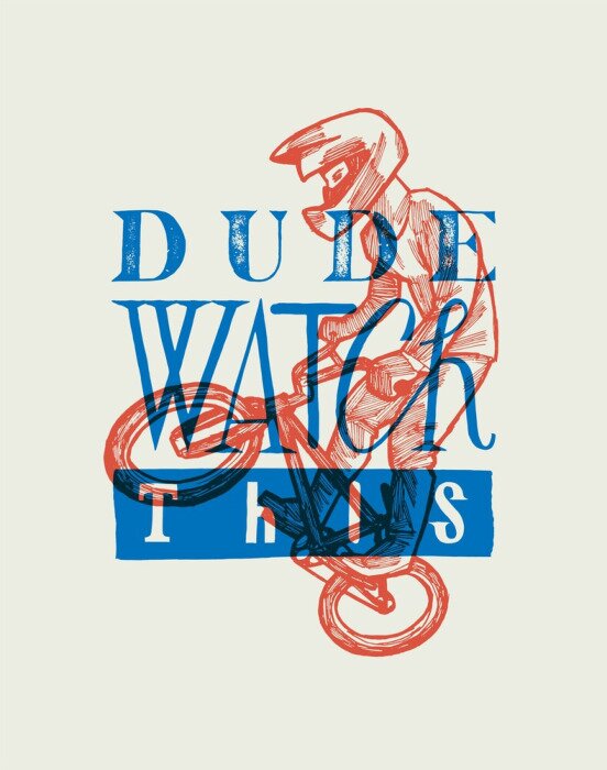 Poster  Typographie jeunesse BMX