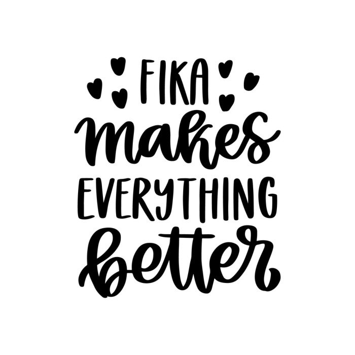 Poster  Typographie Scandi fika