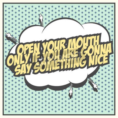 Poster  Typographie style pop art