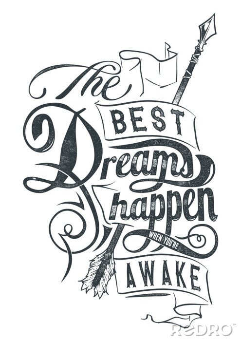 Poster  Typographie sur les rêves