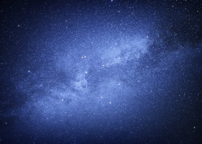 Poster  Un ciel bleu marine rempli d'étoiles