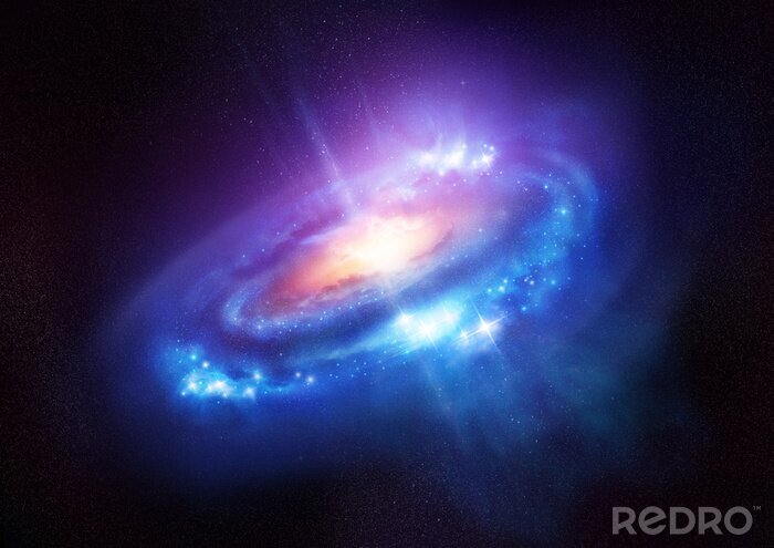 Poster  Un cosmos cachant des galaxies brillantes