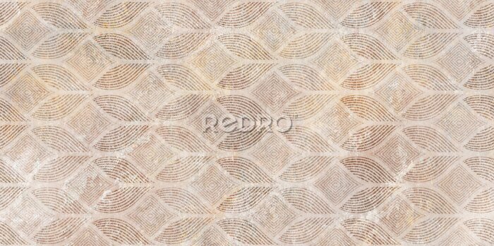 Poster  Un motif décoratif classique dans des tons de terre