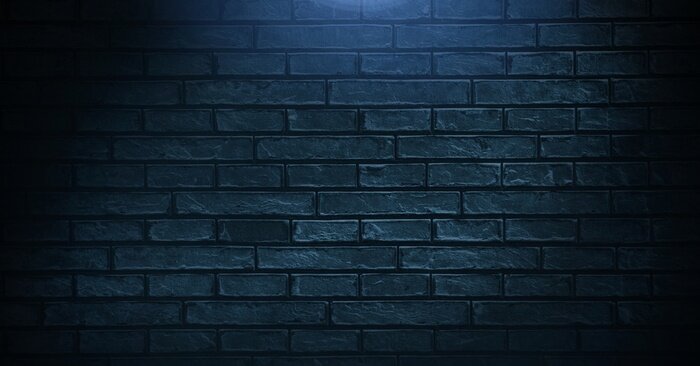 Poster  Un mur de briques dans un style sombre