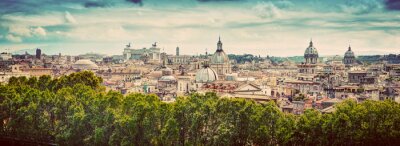 Un panorama de Rome avec des dômes et des monuments