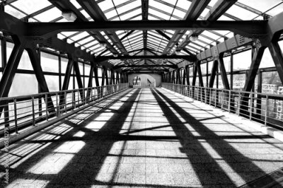 Poster  Un pont de fer monochrome