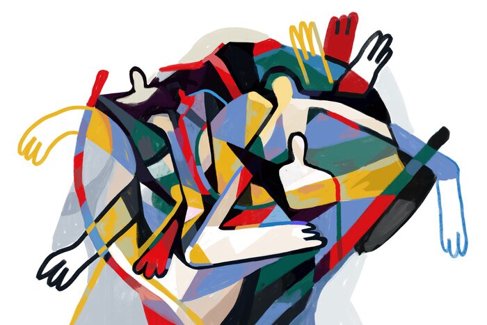 Poster  Un rassemblement de personnes