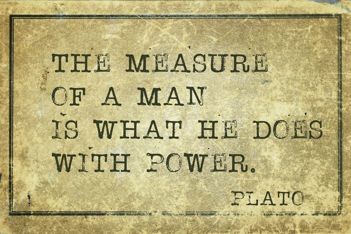 Poster  Une citation sur la force d'un homme selon Platon