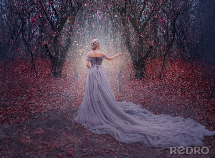 Poster  Une femme et une aura magique dans la forêt