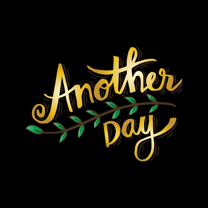 Poster  Une inscription inhabituelle avec une brindille sur le lendemain