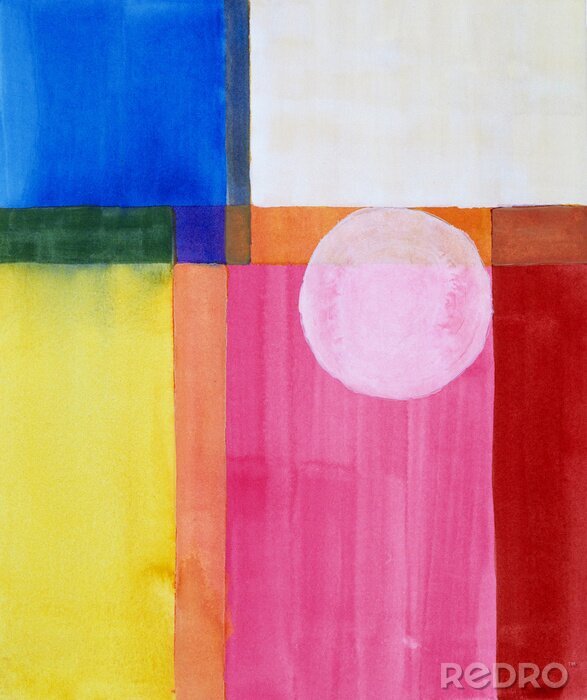 Poster  une peinture minimaliste abstraite d'aquarelle