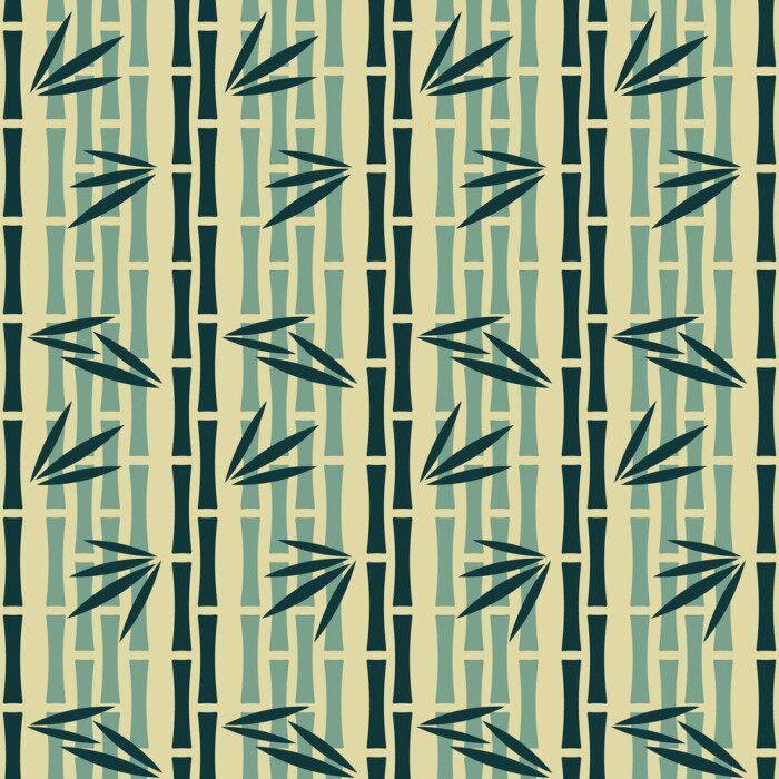 Poster  Une tige de bambou colorée